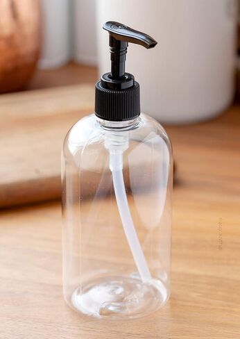 JUVITUS 12 oz Clear Plastic PET Squat Boston Round Bottle Gold Disc Cap (12 pack) in Saudi Arabia