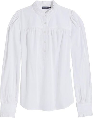 vineyard vines Women's Poplin Ruffle Collar Popover in Kuwait