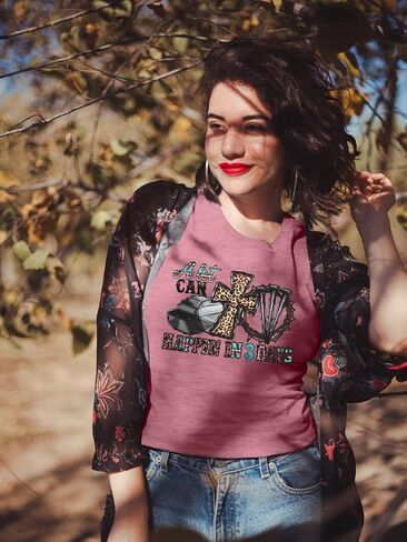 UNIQUEONE Christian Easter Shirts for Women - A Lot Can Happen in 3 Days Shirt Casual Jesus Religious Short Sleeve Tee Tops in Saudi Arabia