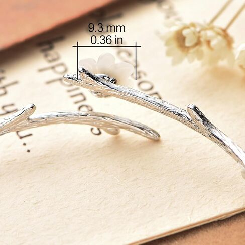 Jewever 925 Sterling Silver Original Sakura Opening Bracelet Adjustable Carving Flower in Kuwait