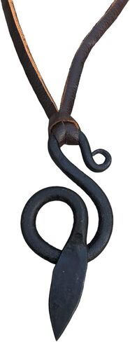 NauticalMart Hand-Forged Steel Serpent Pendant - Hammered Snake -Viking/Norse/Celtic/Medieval/Scandinavian/Iron/Jewelry/Necklace/Skyrim in Saudi Arabia