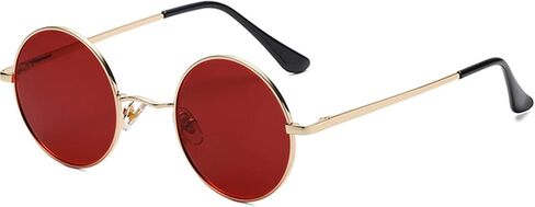 LASPOR Round Polarized Sunglasses for Hippie Glasses Metal Frame 100% UV Blocking Lens in Saudi Arabia