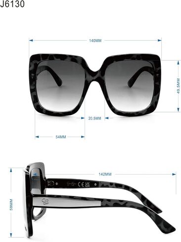 Jessica Simpson J6130 Oversized Women's Square Sunglasses with 100% Uv Protection. Glam Gifts for Her, 54 Mm in Saudi Arabia