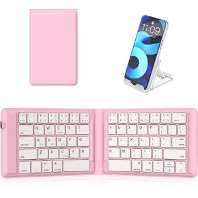 OMOTON Foldable Bluetooth Keyboard, Wireless Folding Keyboard, Multi-Device and Rechargeable, Portable Keyboard for iPhone, iPad, Android, Windows Laptop, Desktop, Tablet and PC (US)