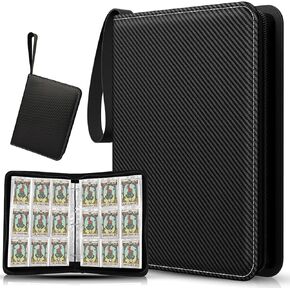 Trading Card Binder with Sleeves Card Organizer - 9 Pockets 900 Double Sided Pocket PU Card Collection Binder, Baseball Binder,for Sports Card, MTG, TCG Yugioh Card in Kuwait
