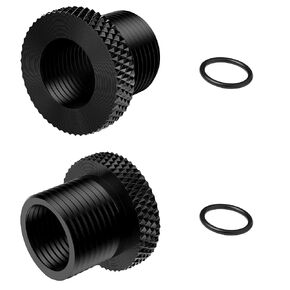 2 Pack Thread Protector 1/2-28 to 3/4-16 Thread Adapter Steel with Rubber Washer Black