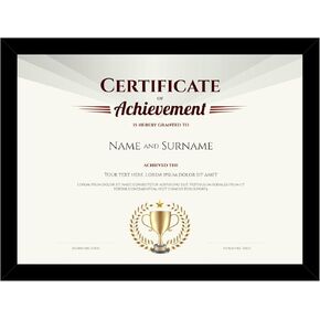 8.5x11 Picture Frame Black for 8.5 by 11 Document Certificate Diploma, Wood 8 1/2 X 11 Certificate Frame for Wall and Tabletop, Black in Kuwait