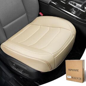Car Seat Cover for Luxury & Comfort - PU Leather, Anti-Slip, Full Wrap Protection with Storage Pocket for Bottom Cushion - Universal Fit for 95% of Vehicles (Black,1 Piece)
