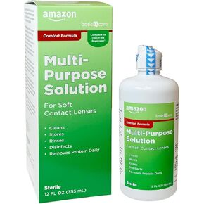 Amazon Basic Care Multi-Purpose Contacts Solution - Comfort Formula, 12 fl oz (Pack of 2)