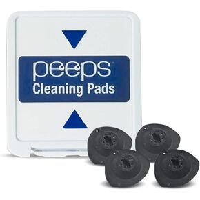 Peeps CarbonKlean Replacement Pads - For Eyeglasses, Reading Glasses, and More - Lens Cleaner With Carbon Microfiber Tech - 2 Count