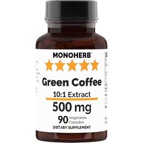 Green Coffee Extract - 500 mg - 90 Vegetarian Capsules