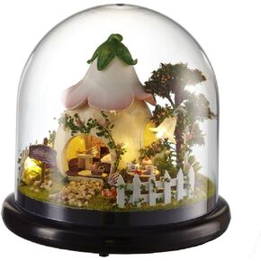 Flever Dollhouse Miniature DIY House Kit Creative Room with Furniture and Cover for Romantic Valentine's Gift(Nordic Fairy Tale)