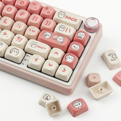 PBT 145 مفاتيح لطيف اليابانية أنيمي كيكابس مجموعة صبغ التسامي MOA الملف الشخصي مخصص كيكابس ل Cherry Gateron MX Swithes لوحات المفاتيح الميكانيكية in Saudi Arabia