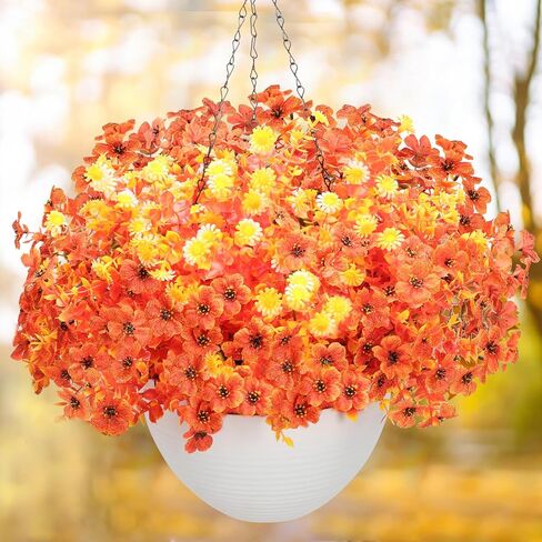 Artificial Flowers Pansies Plants for Outside,10 Bundles Outdoor UV Resistant Fake Silk Pansy,Faux Viola,Garden Porch Window Box Home Wedding Farmhouse Festive Shrub Decor-Without Basket in Kuwait