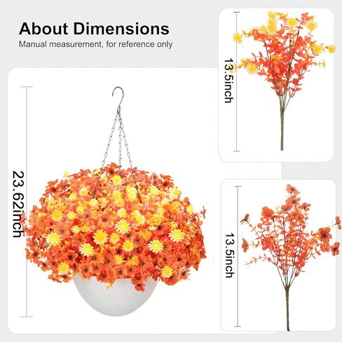 Artificial Flowers Pansies Plants for Outside,10 Bundles Outdoor UV Resistant Fake Silk Pansy,Faux Viola,Garden Porch Window Box Home Wedding Farmhouse Festive Shrub Decor-Without Basket in Kuwait