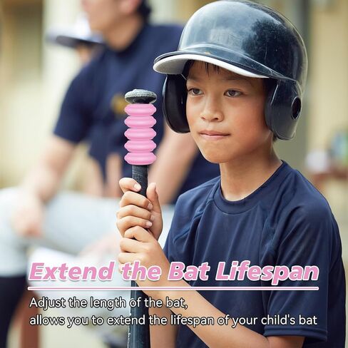 [5 Packs] Baseball Bat Grip Choke Up Rings for Youth Baseball Softball Teeball Tball Bat Choke Up Ring Bat Knob Baseball Bat Accessories - White in Saudi Arabia