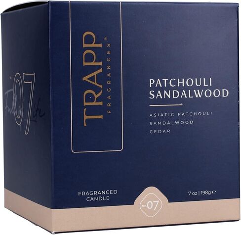 تراب - رقم 7 خشب الصندل الباتشولي - 7 أونصة. شمعة مميزة - عطر منزلي عطري برائحة ترابية من الباتشولي الآسيوي وخشب الصندل ورائحة الأرز - شمع الفازلين in Kuwait