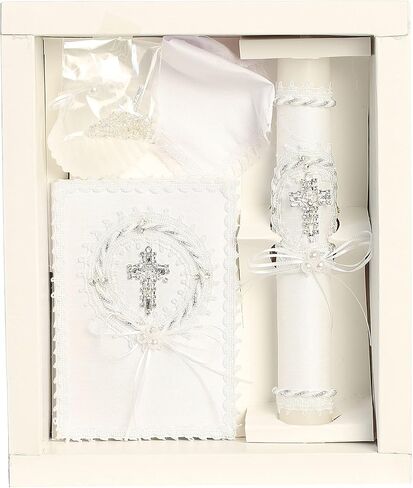 Candle Baptism Candle Set Girl Catholic Baptism Candle Set for Boys baptismal Candles kit Bible Sets Girls boy Decorations in Saudi Arabia