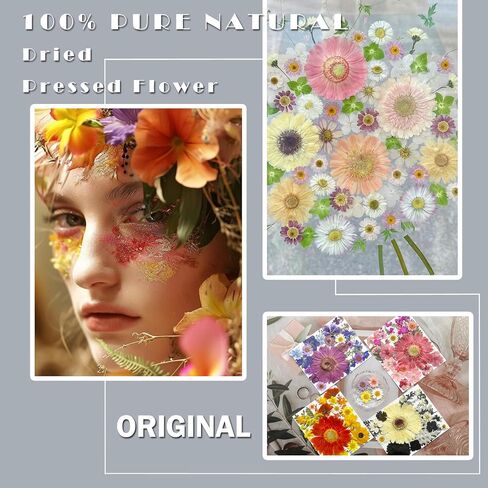 192Pcs Dried Pressed Flowers for Resin, Assorted Real Natural Bulk Dry Floral Leaves for DIY Art Crafts, Epoxy Molds, Jewelry, Soap, Candle Making, Nails Decors in Saudi Arabia