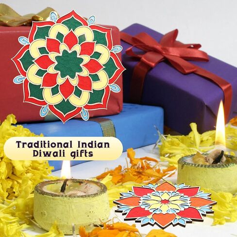 9 Pcs 7" 9" 11" Diwali Mandala Sand Art Kit Reusable Rangoli Mats for Decoration Wooden DIY Floral Rangoli Stencils with Brush for Home Indian Festivals Party Decoration Supplies(No Sand) in Saudi Arabia