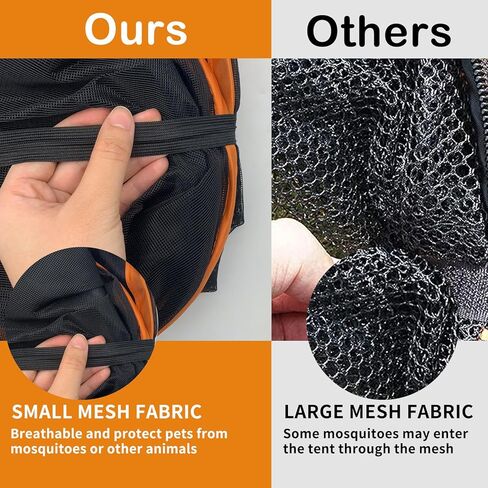 bnosdm في الهواء الطلق حاويات القط المحمولة المنبثقة خيمة القط مع نفق شبكة قابلة للطي ملعب الحيوانات الأليفة داخل حقيبة التخزين للقطط هريرة والحيوانات الصغيرة خارج in Kuwait