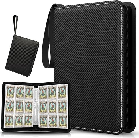 Trading Card Binder with Sleeves Card Organizer - 9 Pockets 900 Double Sided Pocket PU Card Collection Binder, Baseball Binder,for Sports Card, MTG, TCG Yugioh Card in Kuwait