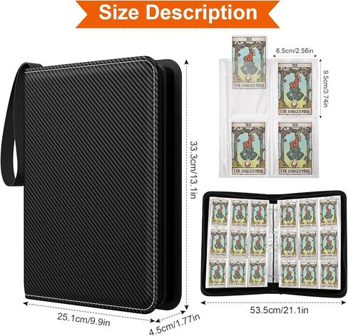 Trading Card Binder with Sleeves Card Organizer - 9 Pockets 900 Double Sided Pocket PU Card Collection Binder, Baseball Binder,for Sports Card, MTG, TCG Yugioh Card in Kuwait