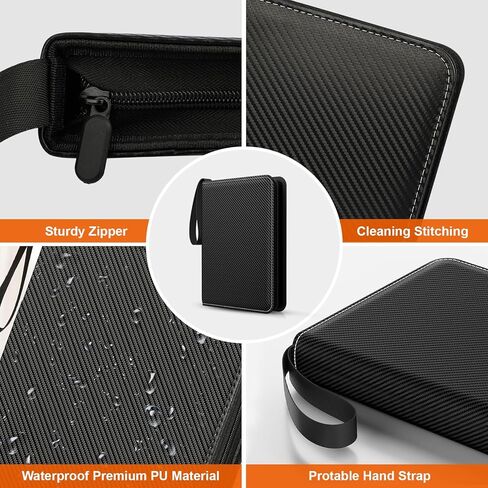 Trading Card Binder with Sleeves Card Organizer - 9 Pockets 900 Double Sided Pocket PU Card Collection Binder, Baseball Binder,for Sports Card, MTG, TCG Yugioh Card in Kuwait