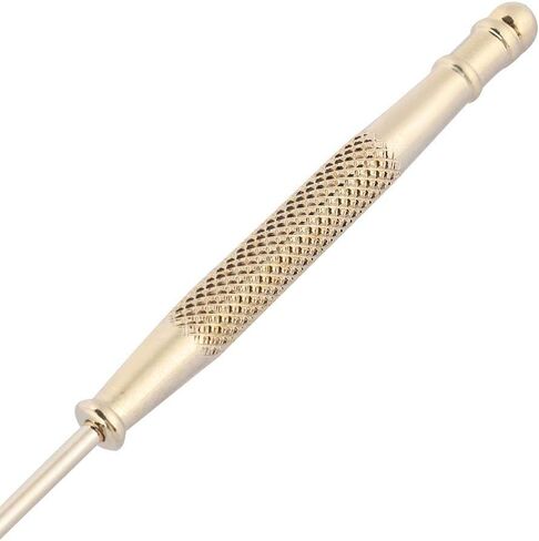 Candle Snuffer Polished Stainless Steel Candle Stopper Long Handle Candle Safely Extinguisher Snuffer Prevent Spray(Gold) Candlesnuffers in Saudi Arabia