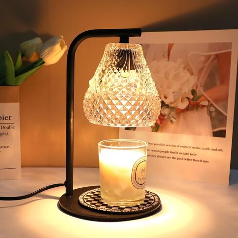 Modern Gold Candle Warmer Lamp,Candle Light Warmer with 2/4/8H Timer, Electric Candle Lamp with 2 Bulbs,Dimmable Wax Melting Lamp for Home Decor jar Candles House Warming Gifts Mother's Day … in Saudi Arabia