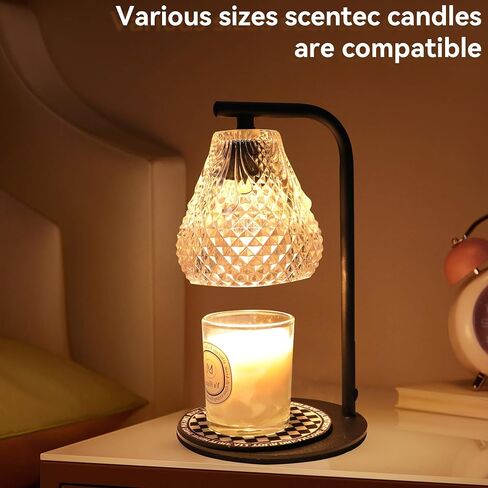 Modern Gold Candle Warmer Lamp,Candle Light Warmer with 2/4/8H Timer, Electric Candle Lamp with 2 Bulbs,Dimmable Wax Melting Lamp for Home Decor jar Candles House Warming Gifts Mother's Day … in Saudi Arabia