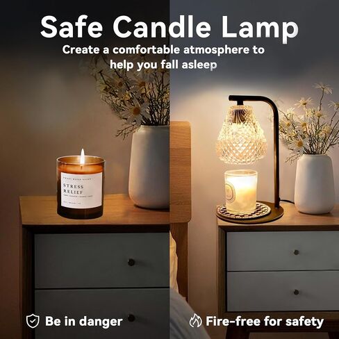Modern Gold Candle Warmer Lamp,Candle Light Warmer with 2/4/8H Timer, Electric Candle Lamp with 2 Bulbs,Dimmable Wax Melting Lamp for Home Decor jar Candles House Warming Gifts Mother's Day … in Saudi Arabia