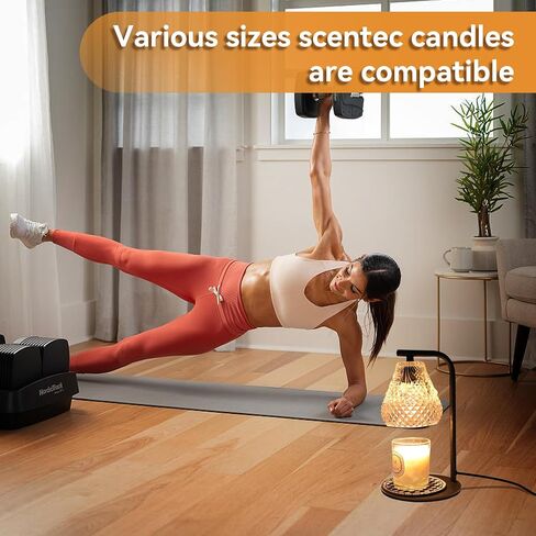 Modern Gold Candle Warmer Lamp,Candle Light Warmer with 2/4/8H Timer, Electric Candle Lamp with 2 Bulbs,Dimmable Wax Melting Lamp for Home Decor jar Candles House Warming Gifts Mother's Day … in Saudi Arabia
