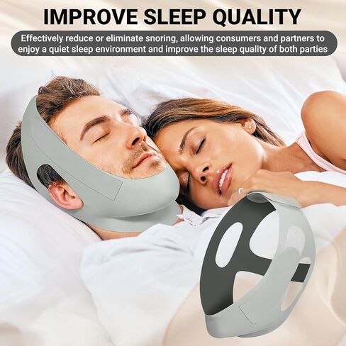 Anti Snore Chin Strap, Snore Stopper with Adjustable Velcro, Chin Strap for Sleeping Comfortable Stop Snoring Solution, Anti Snoring Devices Breathable and Reusable, Green, M in Kuwait
