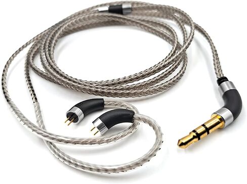 okcsc Earphone Cable MMCX Cable Silver Plated High Purity Monocrystalline Copper Fits for Final Audio E4000/E5000/B1/B2/B3/A8000/Make1/Make2/Make3 IEM Cable with 2.5mm Plug in Saudi Arabia