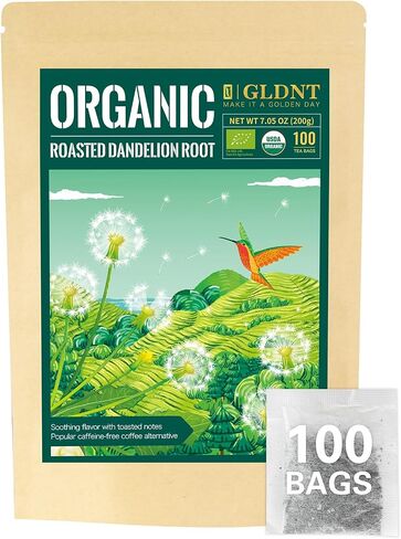 GLDNT Organic Green Tea Bags, Natural Pure Organic Green Tea, Super Antioxidant, Caffeinated, 100 Count in Saudi Arabia