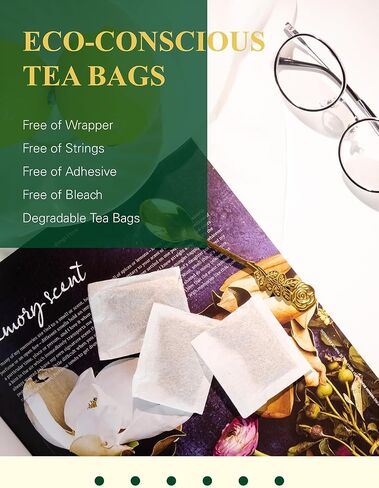 GLDNT Organic Green Tea Bags, Natural Pure Organic Green Tea, Super Antioxidant, Caffeinated, 100 Count in Saudi Arabia