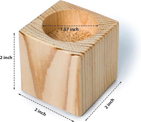 Sarap Wood Tealight Candle Holder - Rustic Wooden Votive Candle Holders - 10pcs Candle Holders Bulk - Wood Candle Holders for Centerpieces for Tables, Wedding Decor, Fireplace Decorations and Party in Saudi Arabia