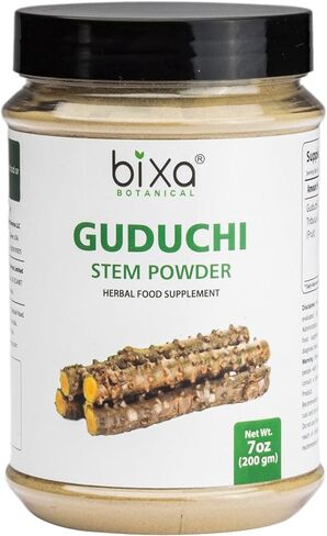 bixa BOTANICAL Guduchi Powder (Giloy/Tinospora Cordifolia) | 200 Grams / 7 OZ | Ayurvedic Herbal Supplement | Gluten Free, Non-GMO, Steam Sterlized, Vegan, 100% Pure. in Saudi Arabia