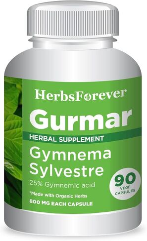 Gurmar Capsules – Gymnema Sylvestre – Concentrated Extract Ratio 7:1 – 90 Vege Capsules in Saudi Arabia