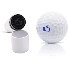 Crown Emoji Royal Golf Ball Stamp