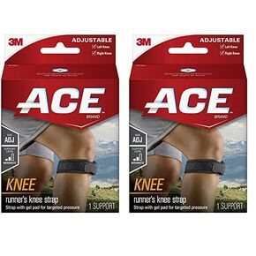 ACE Brand Knee Strap, Adjustable, Black, 1/Pack