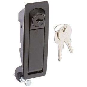 Southco C2-32-25 Series Powder Coated Zinc Alloy Adjustable Lever Hand Operated Compression Latch, 0.20" Thick, 0.04"-0.94" Grip Range, Black (Pack of 2)
