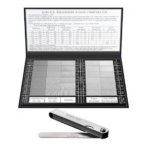 Surface Roughness Comparator,Ra0.05-12.5mm Microfinish Comparator, Surface Finish Comparator Set for Lathe Machinery Manufacturing,30 Composite Pocket Set Gauge w/Blades Feeler Gauge