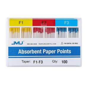 JMU Absorbent Paper Points, #F1-F3 Assorted, 100pcs/Pack