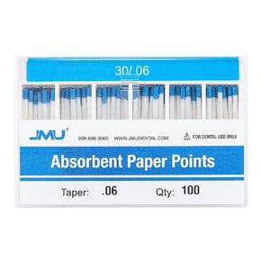 JMU Absorbent Paper Points .02 Taper #15, Spill-Proof Box, 200pcs/Pack
