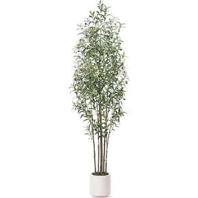 TAMIAIA™ Premium Artificial Olive Tree 6FT - Faux Olive Tree Artificial Indoor for Home Decor, Tall Fake Plants Olive Tree with Lifelike Branches & Greener Leaves & Ripe Fruits (5FT)