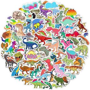 Dinosaur Stickers 100 Pcs Waterproof Vinyl Stickers for Water Bottles Stickers Pack for Kids Cute Stickers for School Students Laptop Kids Friendly (Dinosaur 100 Pcs) (Dinosaur 100 Pcs)