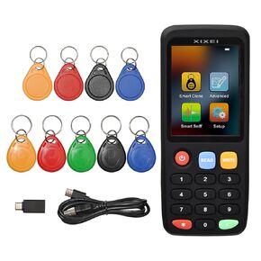 X7 NFC RFID Card Copier Reader Writer Duplicator for Mulit Frequency Read and Writer Smart Card Programming Card(4 pcs UID Keyfobs 5 pcs 5577 Keyfobs)
