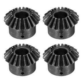 uxcell 4pcs Bevel Gear 2 Module 1:1 Reduction Rate 20T 15mm Hole Dia Bevel Pinion Gear Brass, 90 Degree Steering Gear with Keyway for Hardware Mechanical Rotation